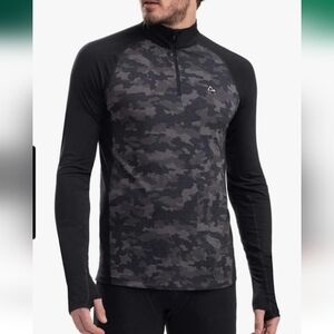 Paradox Merino Blend Mens Shirt L Black Dri Release 1/4 Zip  Long Sleeve